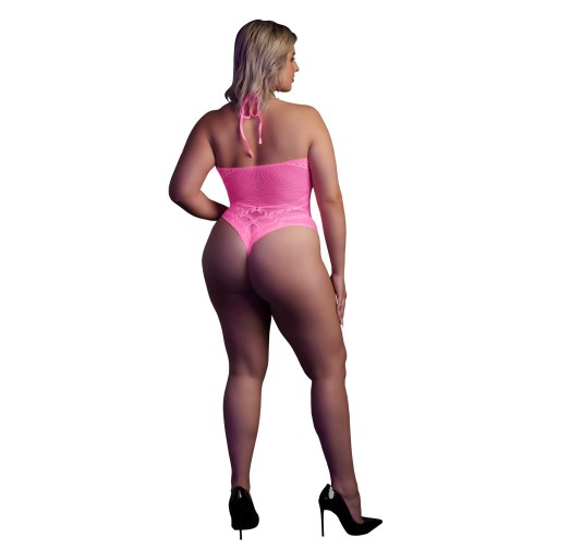 Body with Halter Neck - Neon Pink - XL/XXXXL